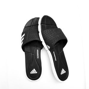 Adidas: Women's Black / White CloudFoam Sandals 6